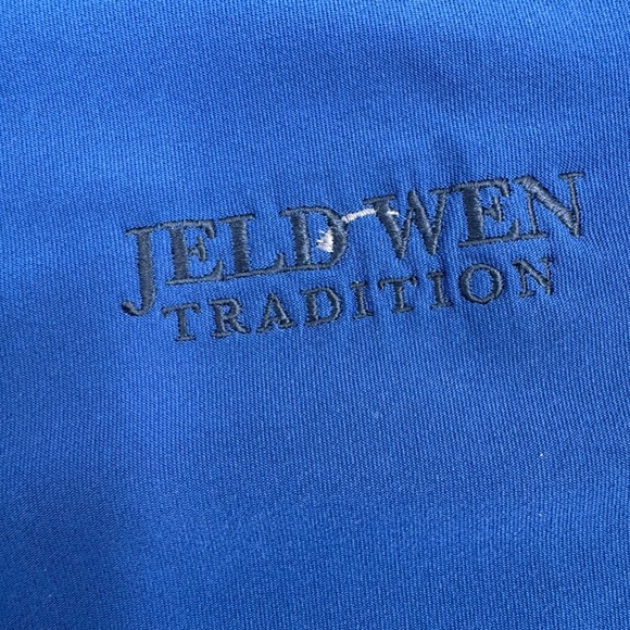 NIKE GOLF Men's Mock Neck Short Sleeve Polo Shirt Blue JELD WEN UMPQUA BANK - Picture 3 of 9